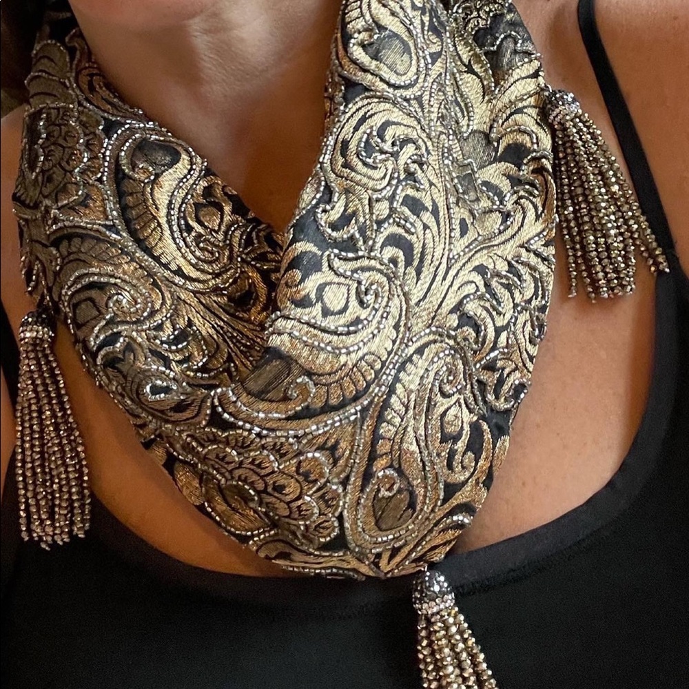 Renee Christopher Beaded Scarf Necklace